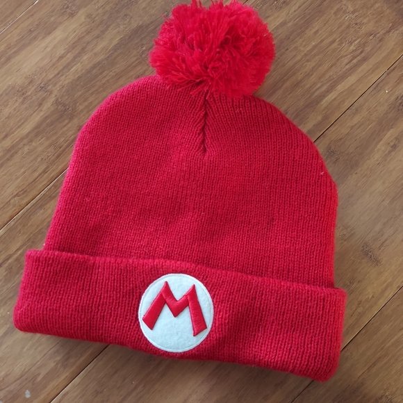 Nintendo Super Mario Beanie With Pom, Red, One Size, Unisex - Picture 1 of 5